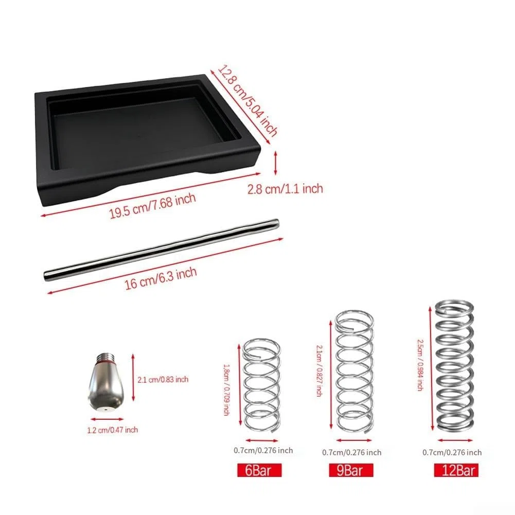Kit vassoio antigoccia in ABS, basso profilo, 6 bar, 9 bar, 12 bar, set di molle OPV, per Gaggia Classic Pro, accessori per prestazioni ottimali (set da 6 pezzi)