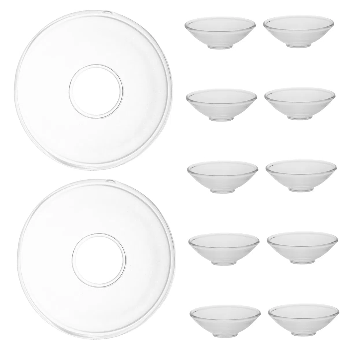 Protezione per Candele in Vetro 12 Pezzi, Salvagoccia per Candele a Taper, Design Facile da Pulire e Uso Duraturo per Casa e Hotel