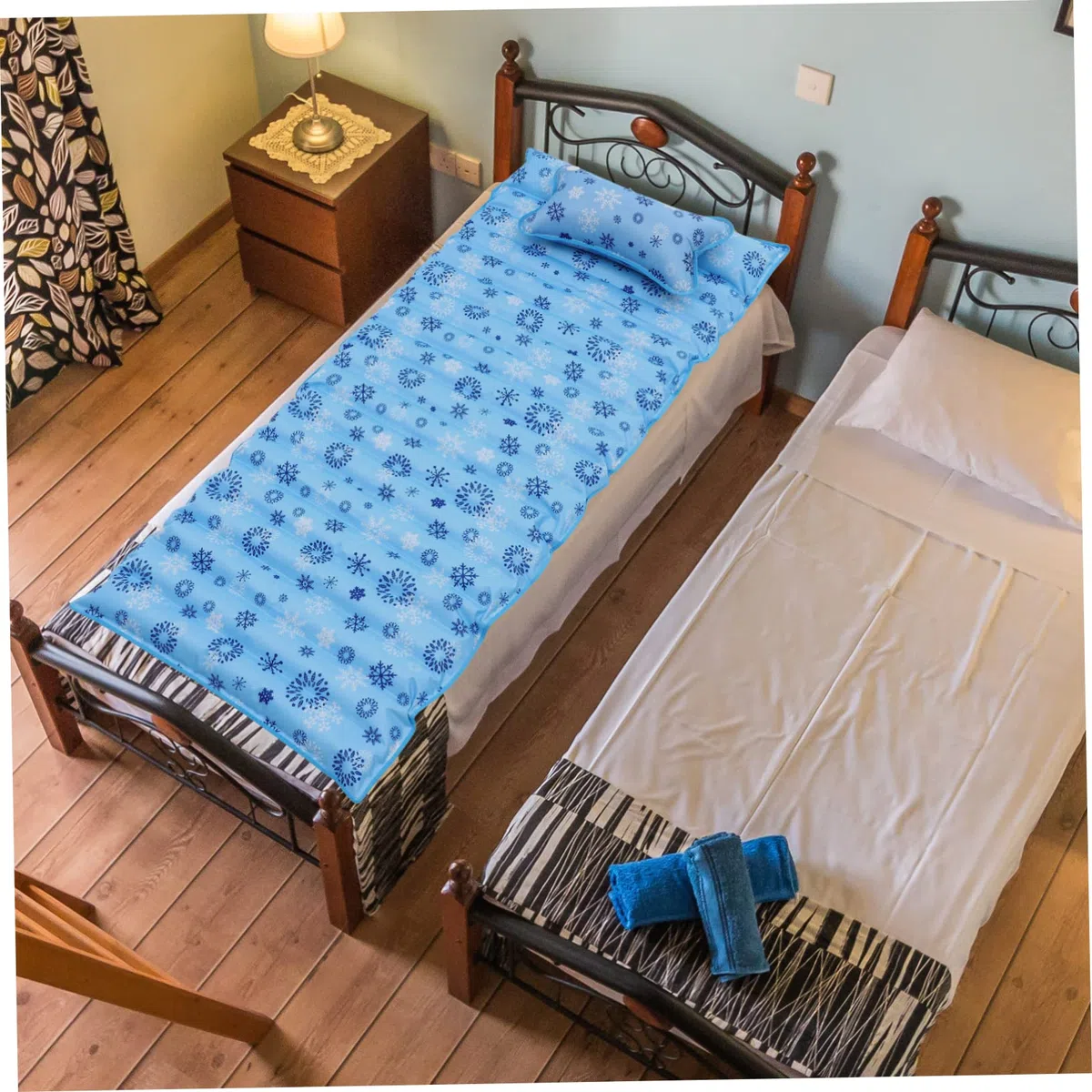 KICHOUSE Materasso Ad Acqua Estivo Cuscinetto Di Ghiaccio Rinfrescante, Morbido e Riciclabile, Adatto Per Adulti e Ragazzo Ragazza, Per Uso Domestico e Dormitori, Formato Singolo 190x75 Cm