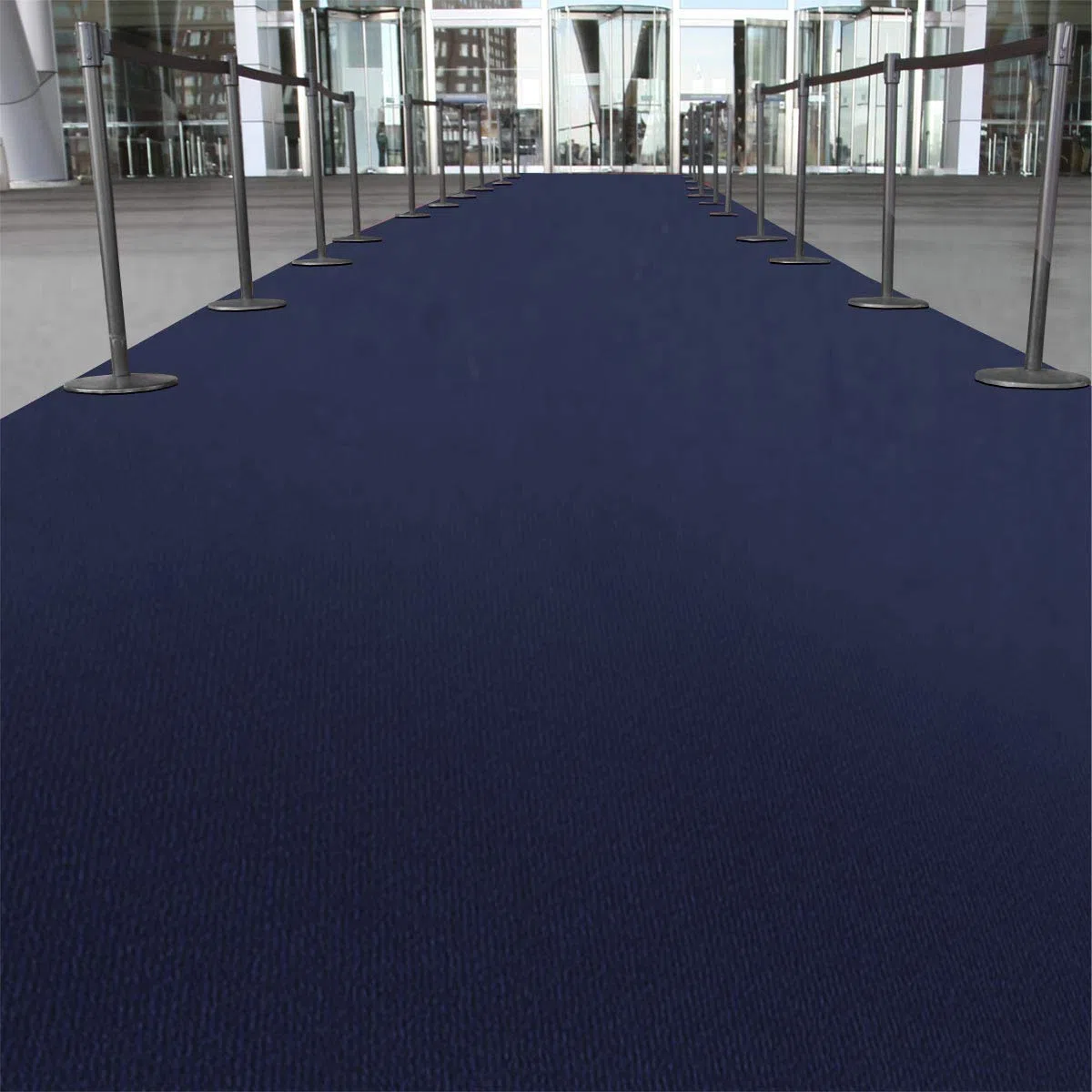 Passatoia Evento al Metro - Passerella Anti-Scivolo | Tappeto per Matrimonio, Cerimonia, Sfilata | 18 Colori, 2 Larghezze, fino a 50 m di Lunghezza |200x300 cm - Blu scuro