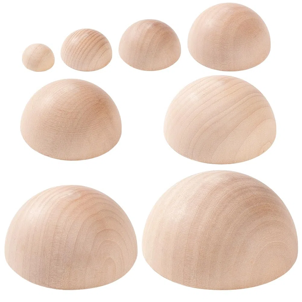 BENECREAT 8 set Di Strumenti di Ceramica Mezzo Rotondo di 8 dimensioni Strumento di Stampa per Piastra di Ceramica in Legno e Ceramica per la Fabbricazione di Ciotole e Piatti in Ceramica