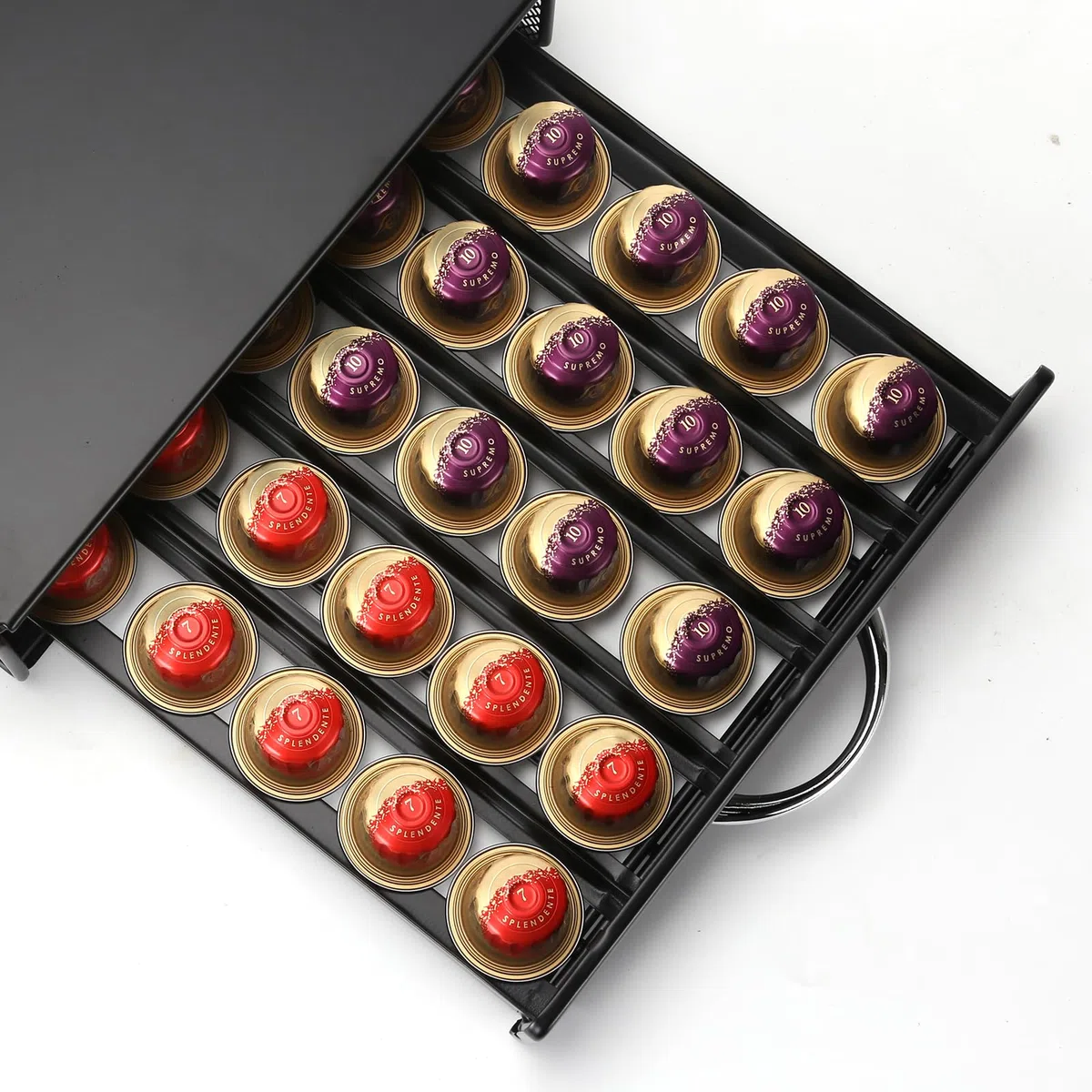 Porta Capsule da Caffè per Originalline,Organizer per Capsule di Caffè,Cassetto Porta Cialde per 40 Cialde, 32x23.5x7 cm, Ideale per Piccoli Spazi.