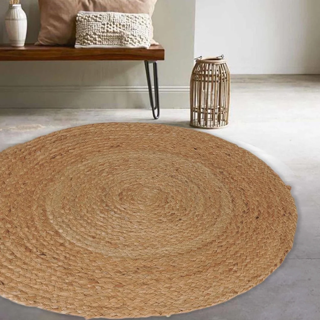 Atout Ciel Tappeto rotondo in iuta naturale, D80 cm, beige