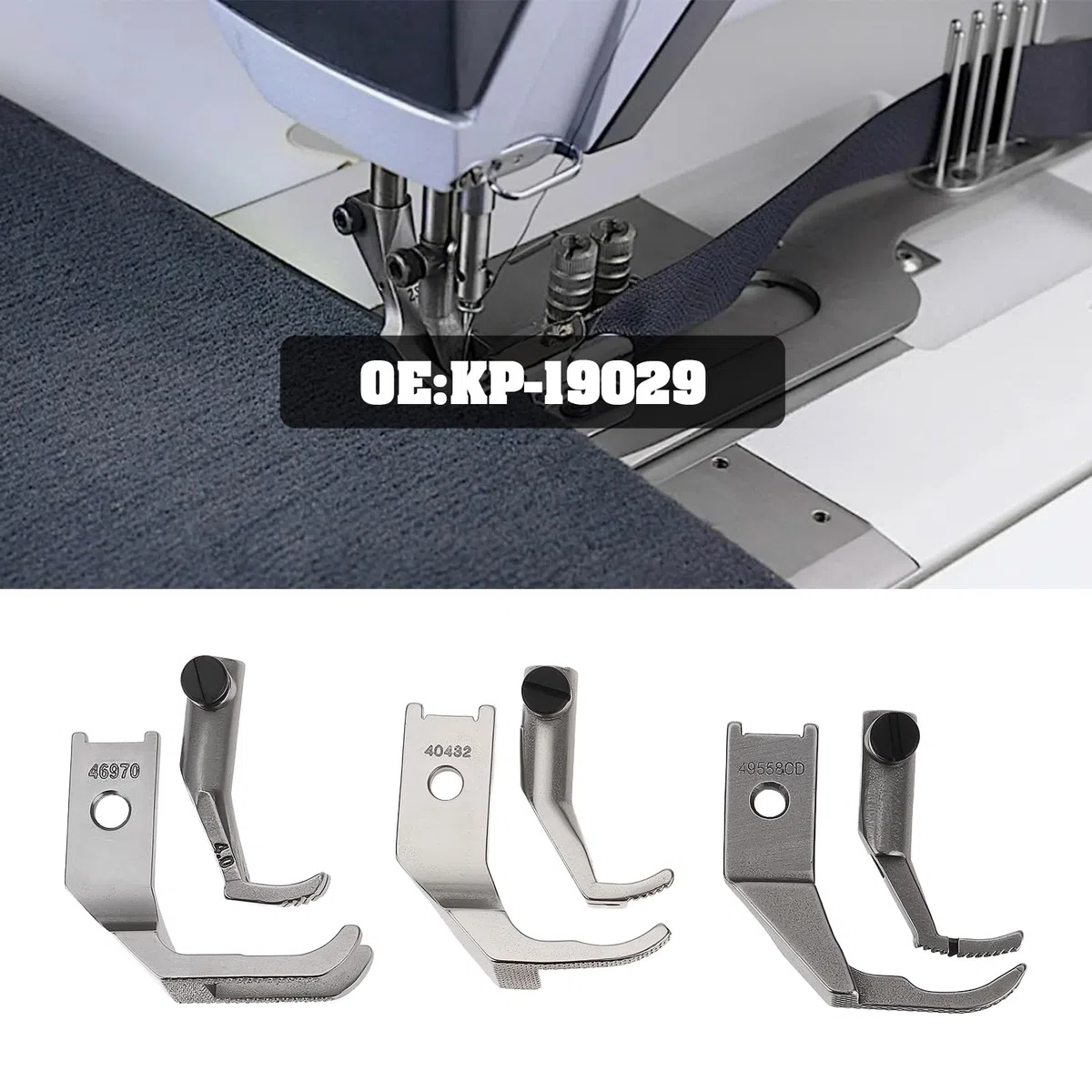 3 Pezzi Piedino Premistoffa Per Macchina Da Cucire Compatibile Con Pfaff 335 145 245 545 1245 OE KP-19029 Piedino Premistoffa Con Doppia Punta Punta Sinistra E Punta Destra