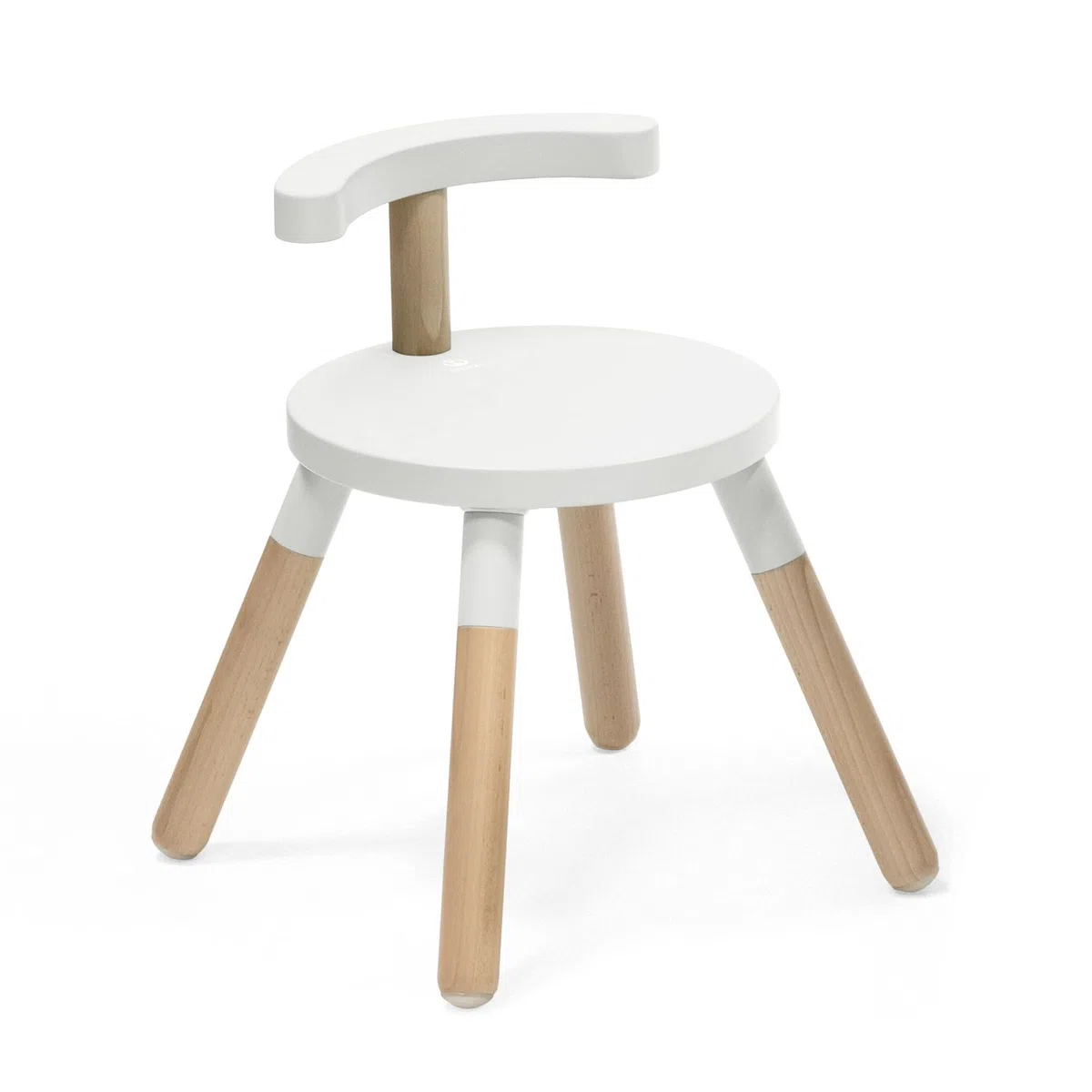 Stokke MuTable Sedia, White - Versione 2023 - Altezza della seduta regolabile e schienale rimovibile - Realizzata in legno di faggio - Per bambini da 1,5 a 8 anni