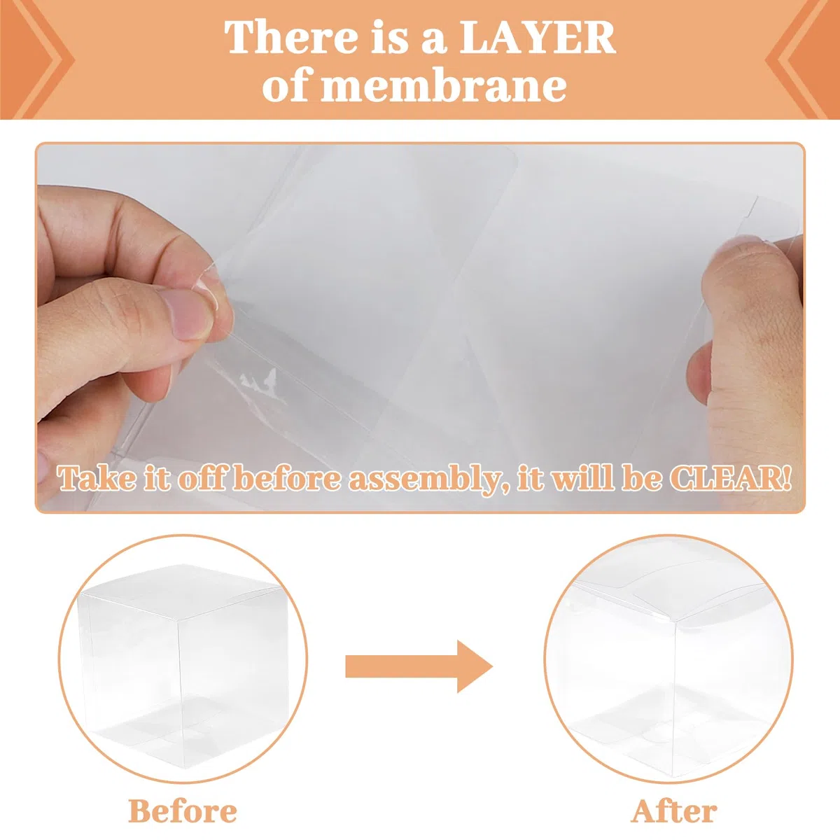 lalago 30Pcs PVC Scatole Trasparenti per Bomboniere, Scatoline Trasparenti per Cioccolatini per il Confezionamento di Dolciumi,PVC Cubo Trasparente con 2 Rotoli di Nastri Oro（9 x 9 x 9cm）