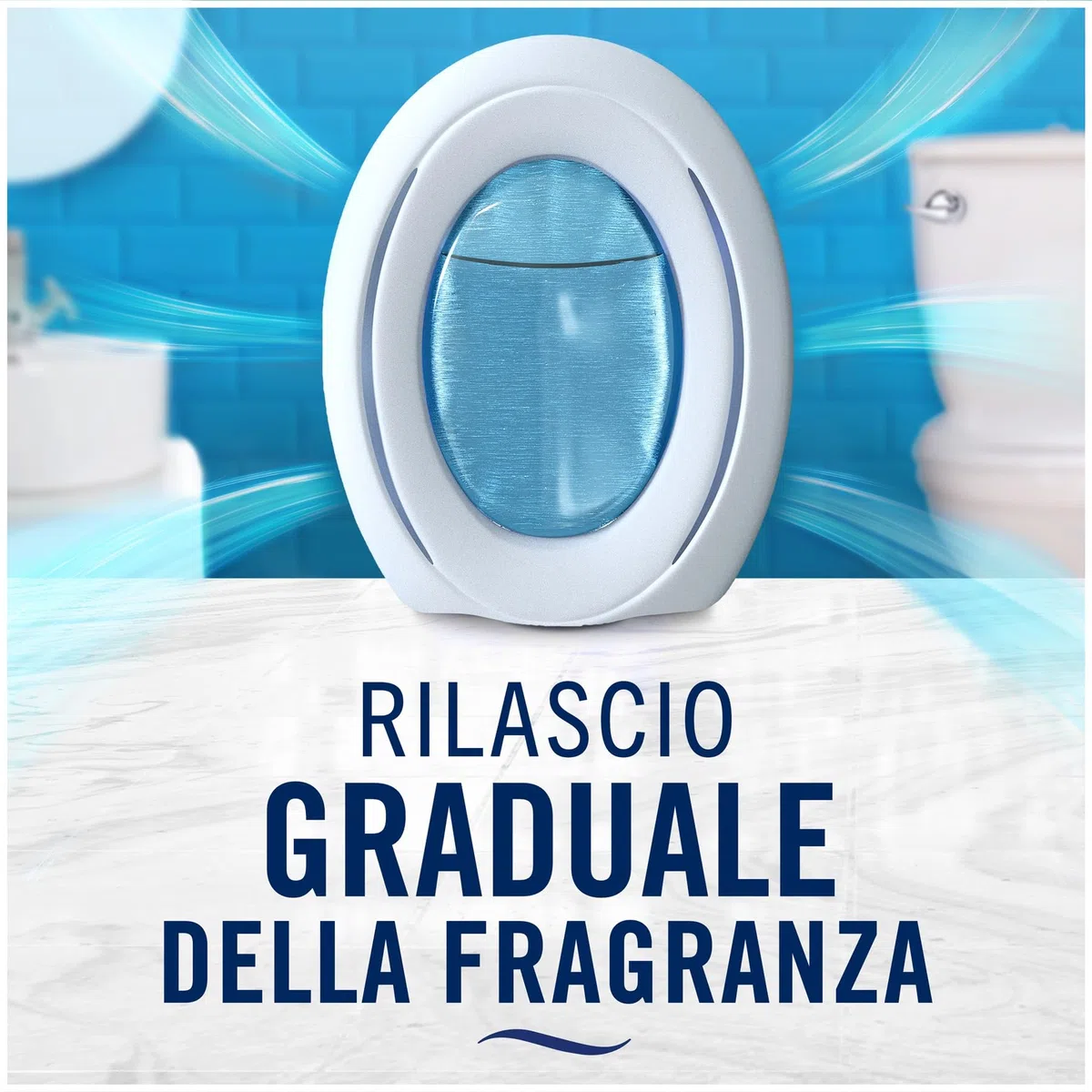 Ambi Pur Bagno Profumatore per Ambienti ad Azione Continua, 8 pezzi, Fragranza Lavanda, Eliminazione e Prevenzione degli Odori, fino a 50 giorni di Profumo