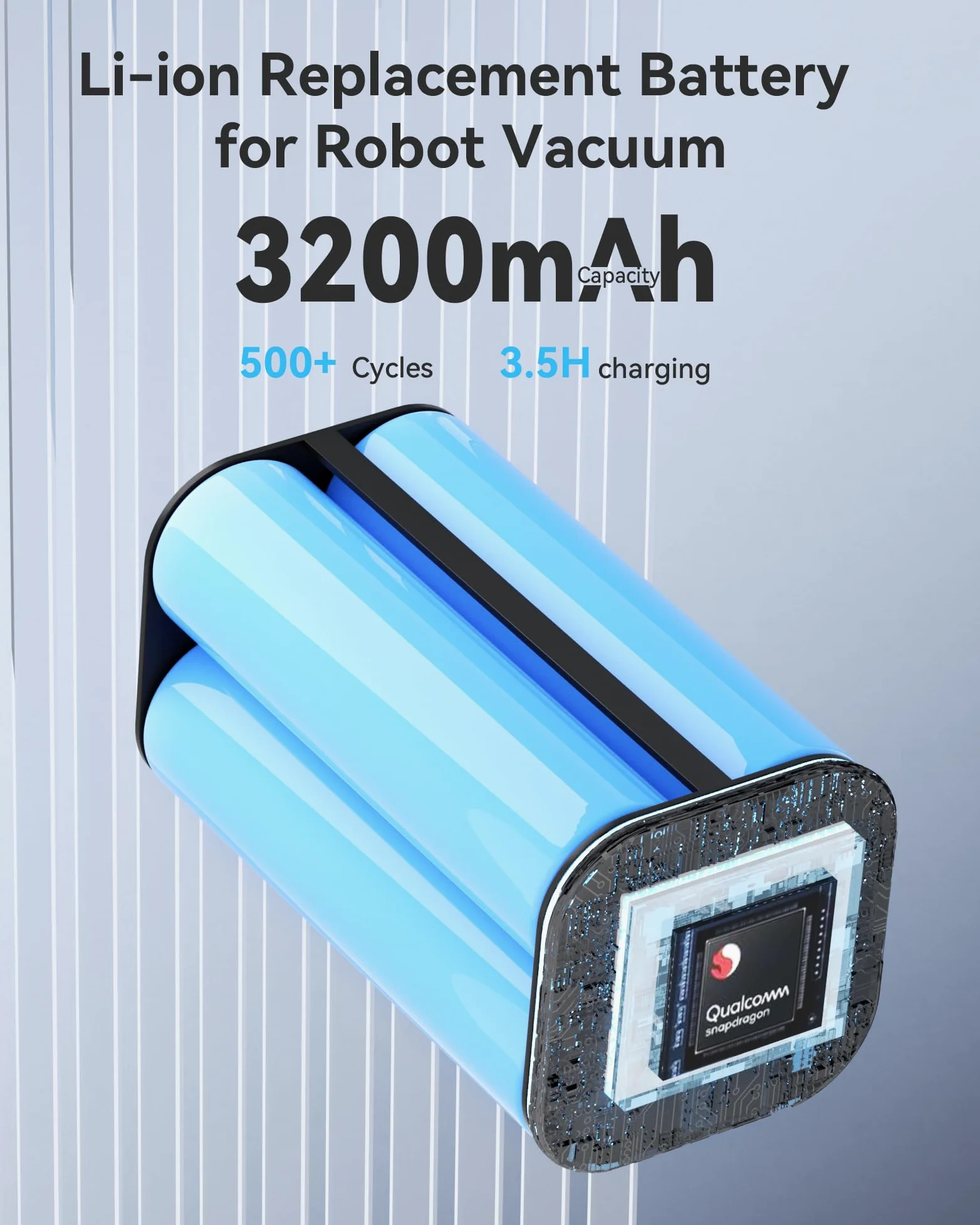 Batteria di ricambio 14,4 V 3200 mAh per eufy RoboVac G10 G20 G30 G35 G40 Hybrid, compatibile con RoboVac 11 11S MAX 12 15C 15C Max 25C Max 30 30C 30 Max 35C, Ecovacs Deebot N79 N79S DN. 622, batteria