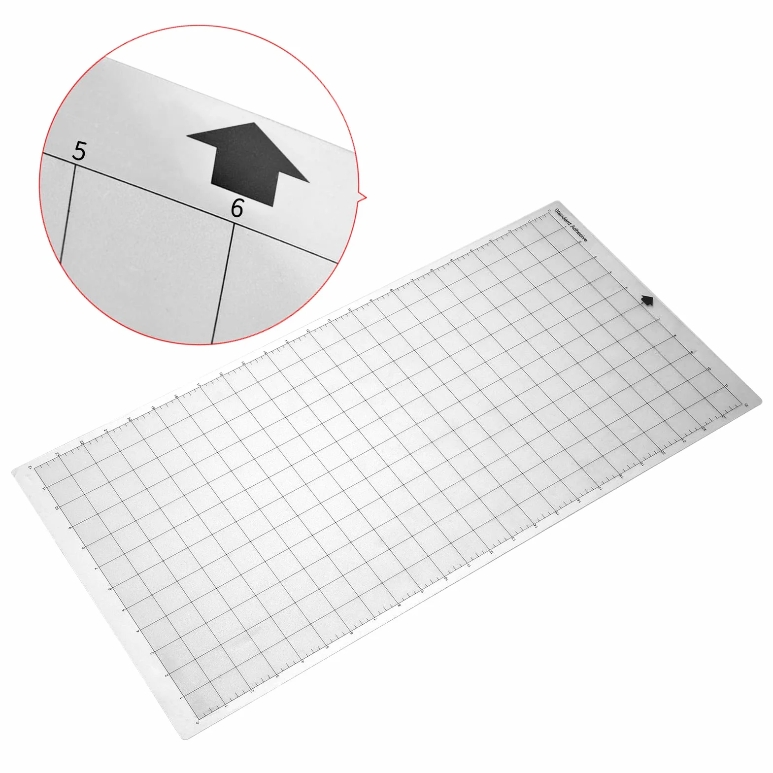 Tappetino da taglio di ricambio Tappetino adesivo trasparente con griglia di misurazione 12x24 pollici per Silhouette Cameo Explore Plotter Machine 5 pezzi
