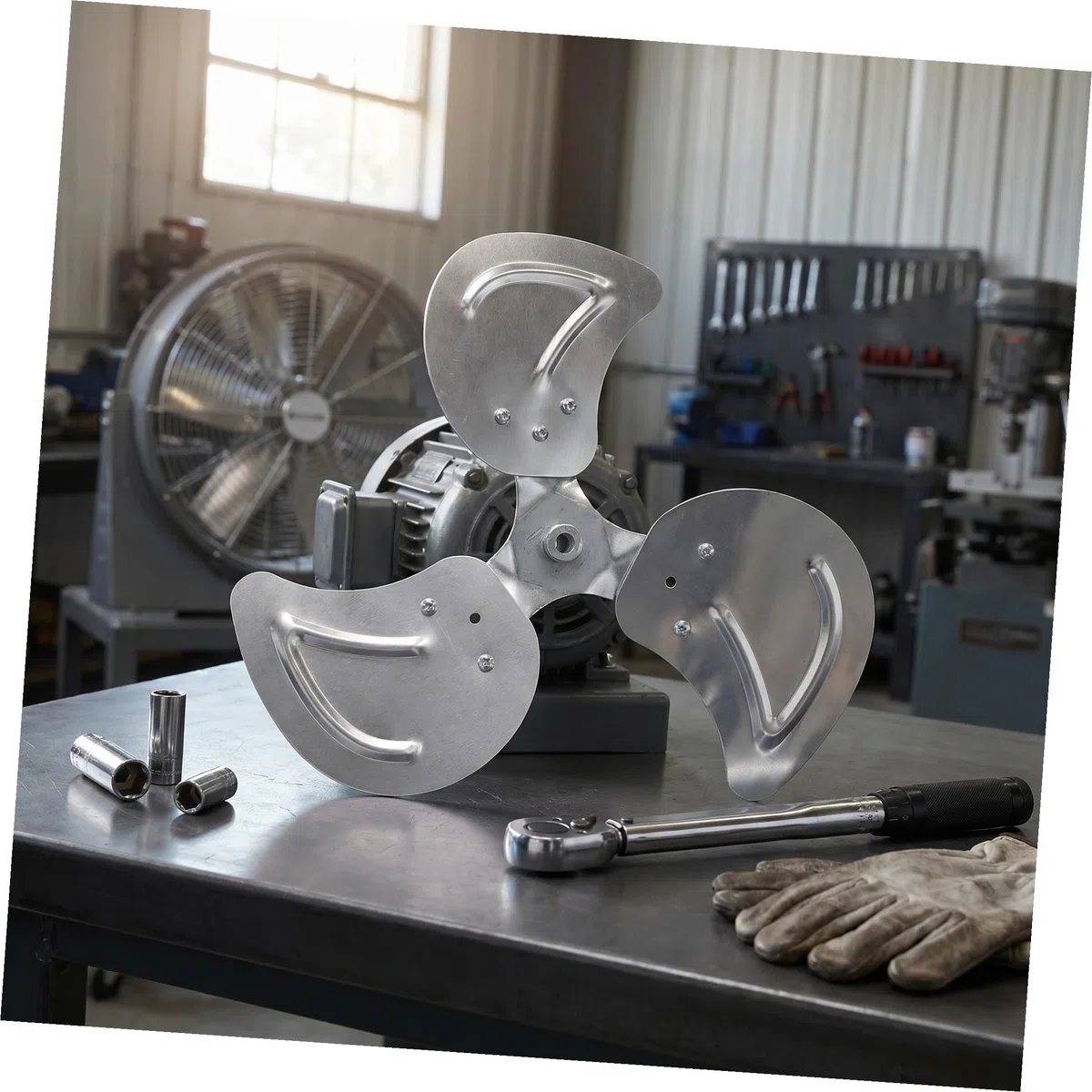 Levemolo Pale di Ricambio per Ventilatore Industriale 12 Pollici con Foro Interno da 8mm in Lega di Alluminio e Ferro, Compatibili e Facili da Installare per Vacanze Estive in Ambienti