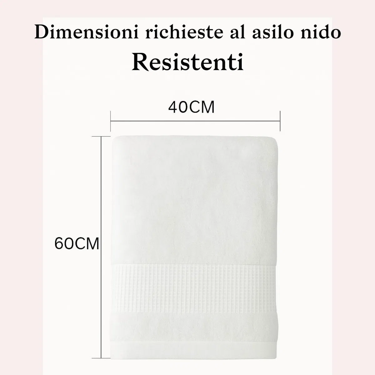 Asciugamani asilo personalizzati con ricamo. Set asilo 3 pezzi per bambini colore a scelta. Asciugamani con asola in 100% cotone (3, 60x40 cm)