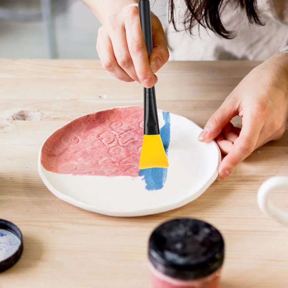 12 pezzi di pennelli magici in silicone con applicatori per resina epossidica per pittura fai da te, miscelazione e applicazione su bicchieri glitterati, tazze in acrilico, tazza