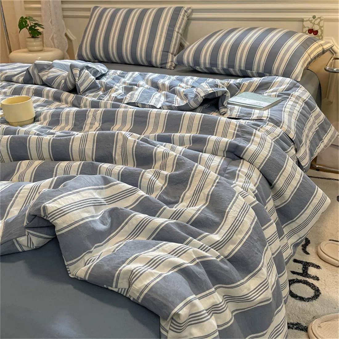 Mateju Moderno Trapuntino Copriletto Singolo Matrimoniale,Copriletto Trapuntato,Trapunta Leggera Estivo Primaverile,Trapunta Estiva Letto Singola (Blu classico,200 * 230cm)