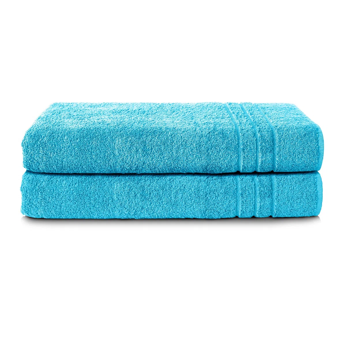 Komfortec Asciugamani 2 per Sauna 70x200 cm in 100% Cotone,470 g/m², Asciugamano Doccia Grande, Morbido, Asciugatura Rapida, Turchese