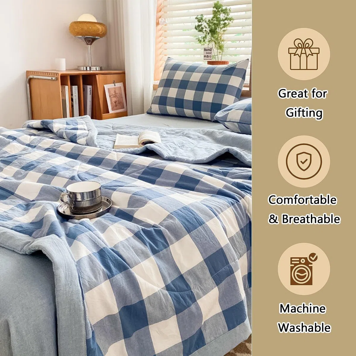 Primaverile Estivo Copriletto Trapuntino Cotone Per Letto Per Singolo/ Matrimoniale/Una Piazza e Mezza Morbida Coperta Leggera Trapunta Estiva Morbido E Confortevole(Color 23,150x200cm/only 1 Quilt)