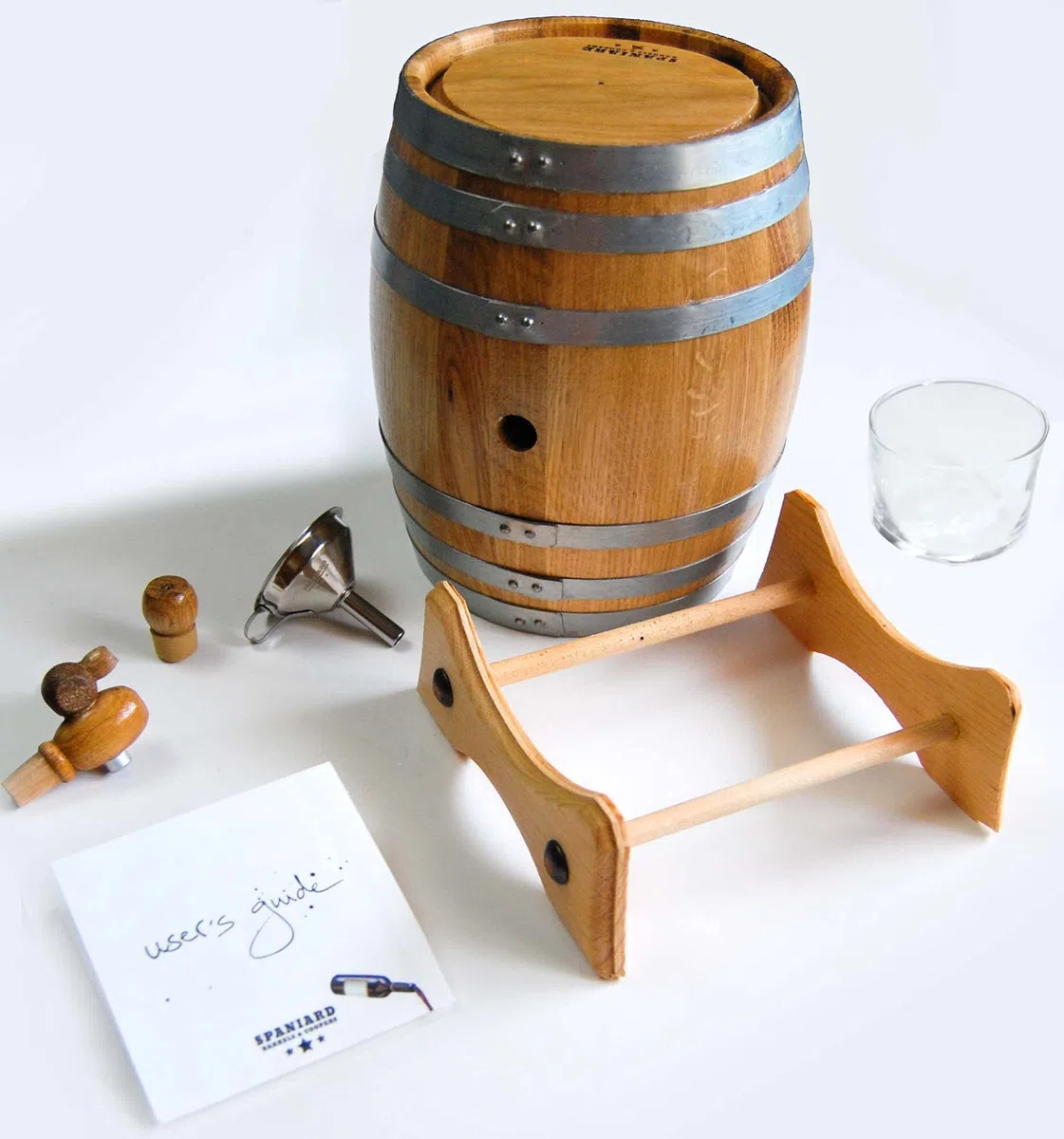 Spaniard Barrels & Coopers Barilotto fatto a mano in rovere americano, 5 litri
