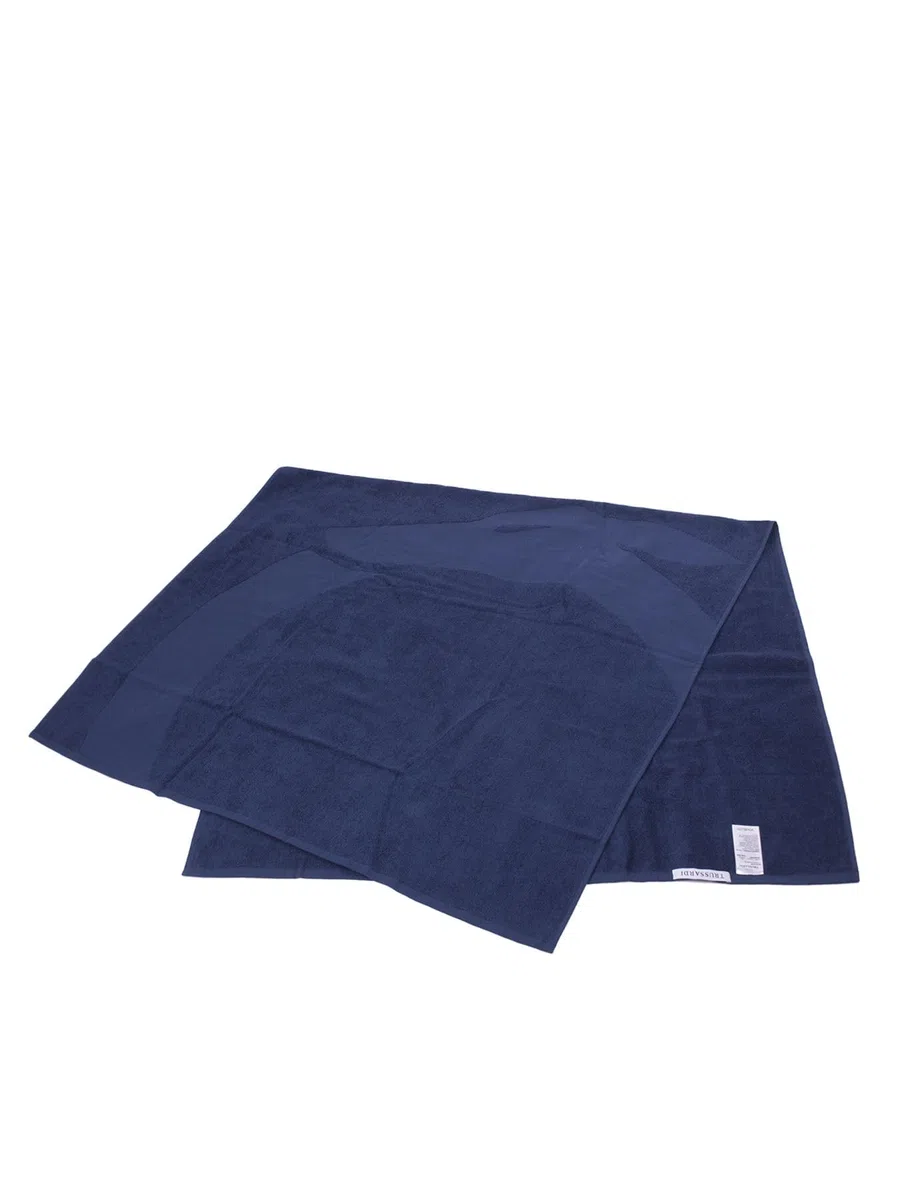 Trussardi Telo mare piscina o spa cotone spugna tessuto logato cm.170 x 90 (circa) articolo TRU2MTW01, DAB Dark blue, Taglia unica