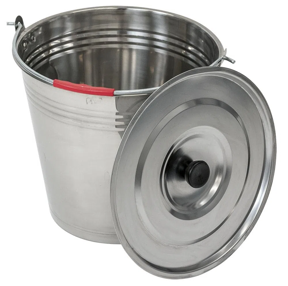 Secchio INOX 15l serie go con coperchio