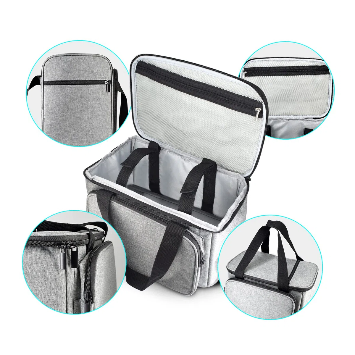 JOYSOG Custodia da trasporto per macchina da stampa Cricut, borsa da viaggio portatile da viaggio (grigia)