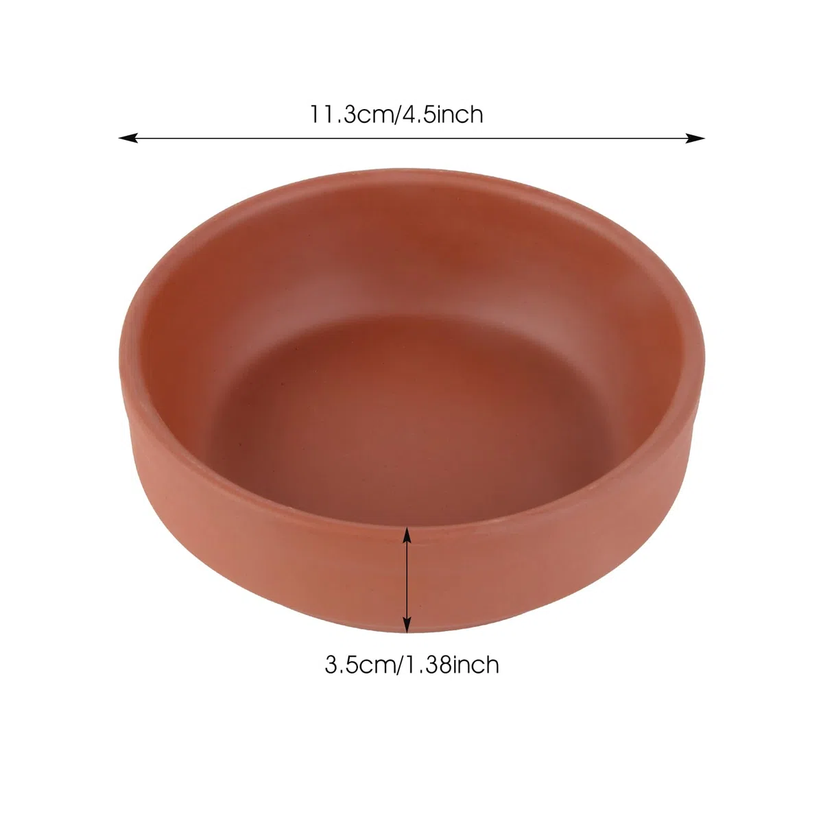 Set di 6 ciotole in terracotta, fatte a mano, smaltate marroni, per cucinare deliziosi dessert e pasti per tapas, salse, gratinate e altre cene per feste