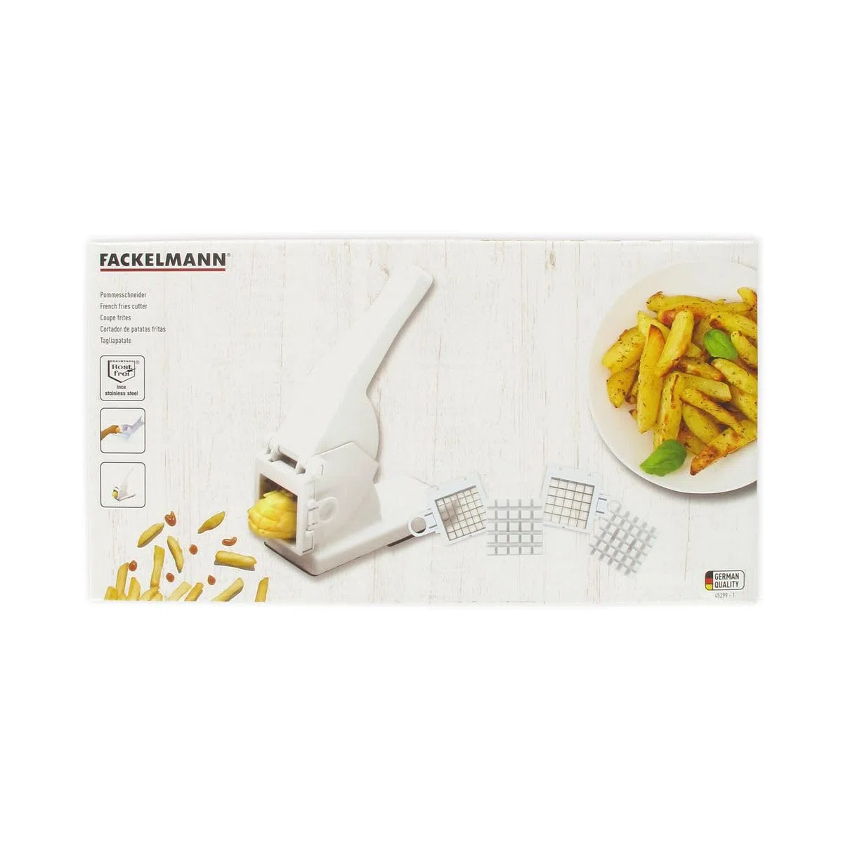 Fackelmann 45299, Tagliapatate con 2 griglie (da 25 e 36)