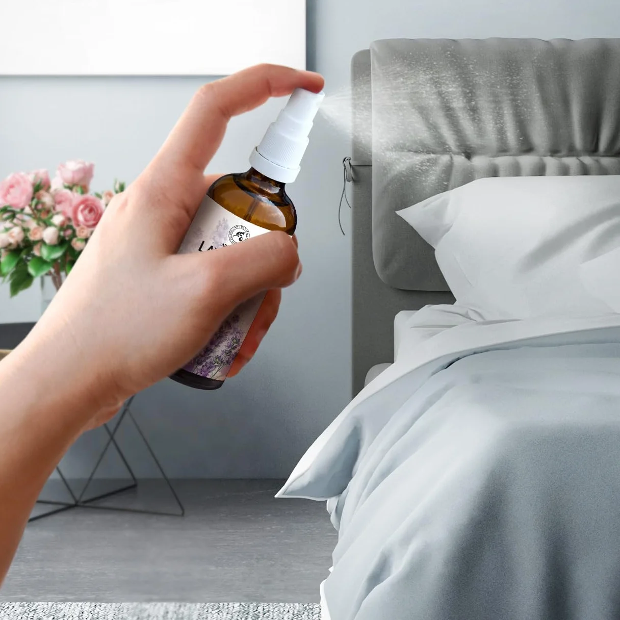 Spray Lavanda 2x100ml - 100% Pura di Olio Essenziale di Lavanda - Ottimo per Yoga - Spray per Cuscino - Rilassamento - Sonno