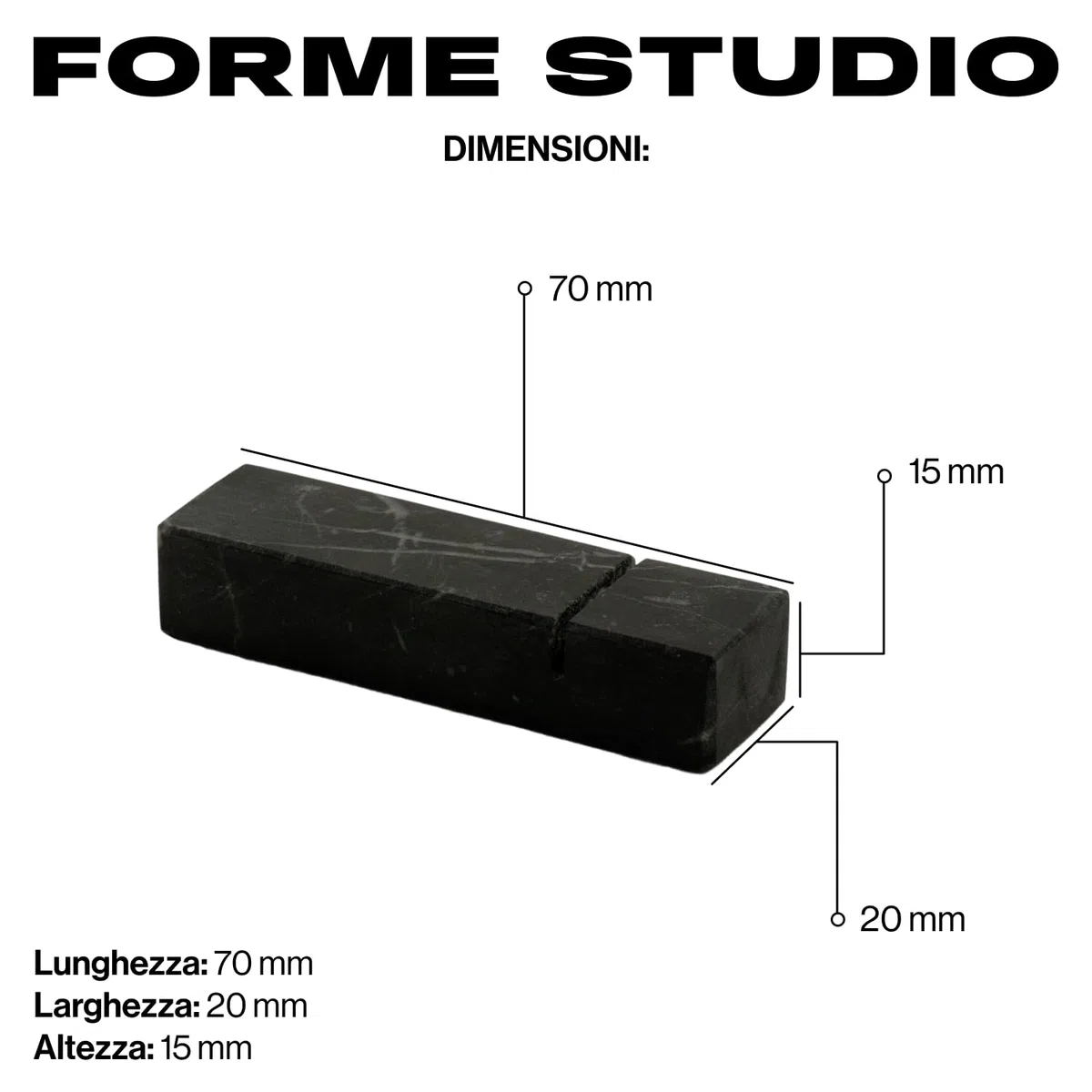 FORME STUDIO Poggia Posate in Marmo Nero Marquina – Set 4 Pezzi Artigianali Made in Italy – Accessori tavola Eleganti – Design Minimal e materico – Idea Regalo raffinata