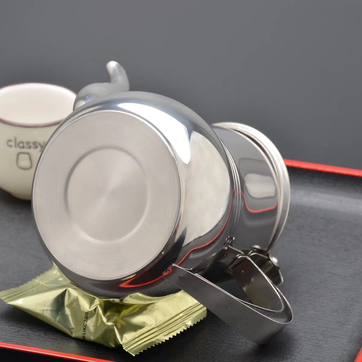 SANQIAHOME Teiera in acciaio inox (argento, 570 ml)