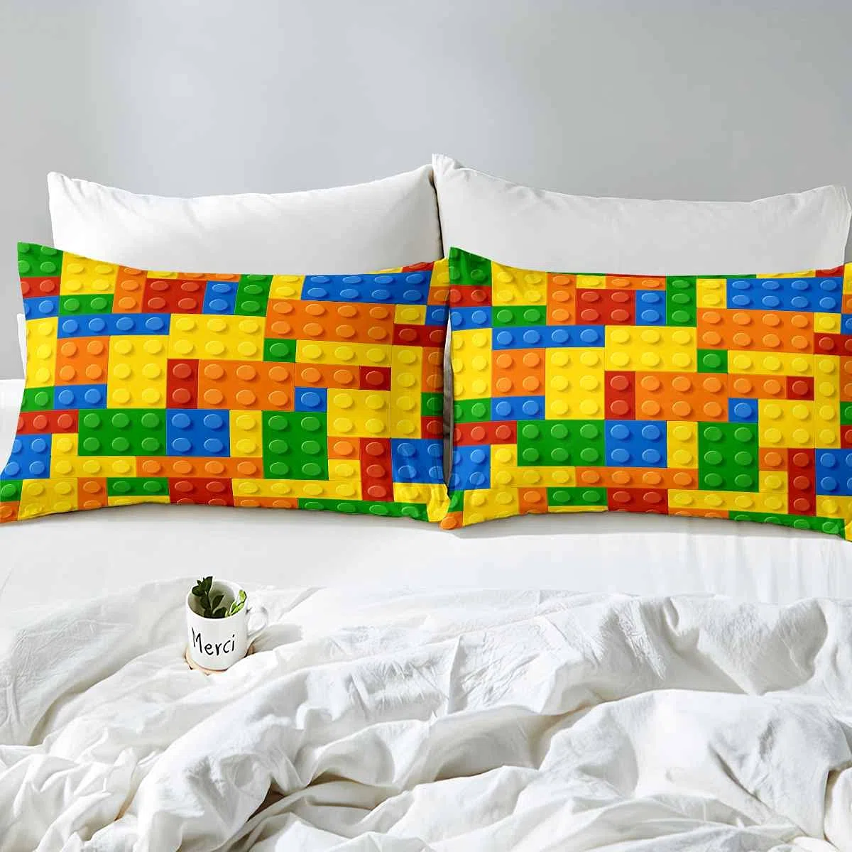Set di lenzuola con angoli geometrici, per bambini, ragazzi, ragazze, in microfibra, per letto singolo
