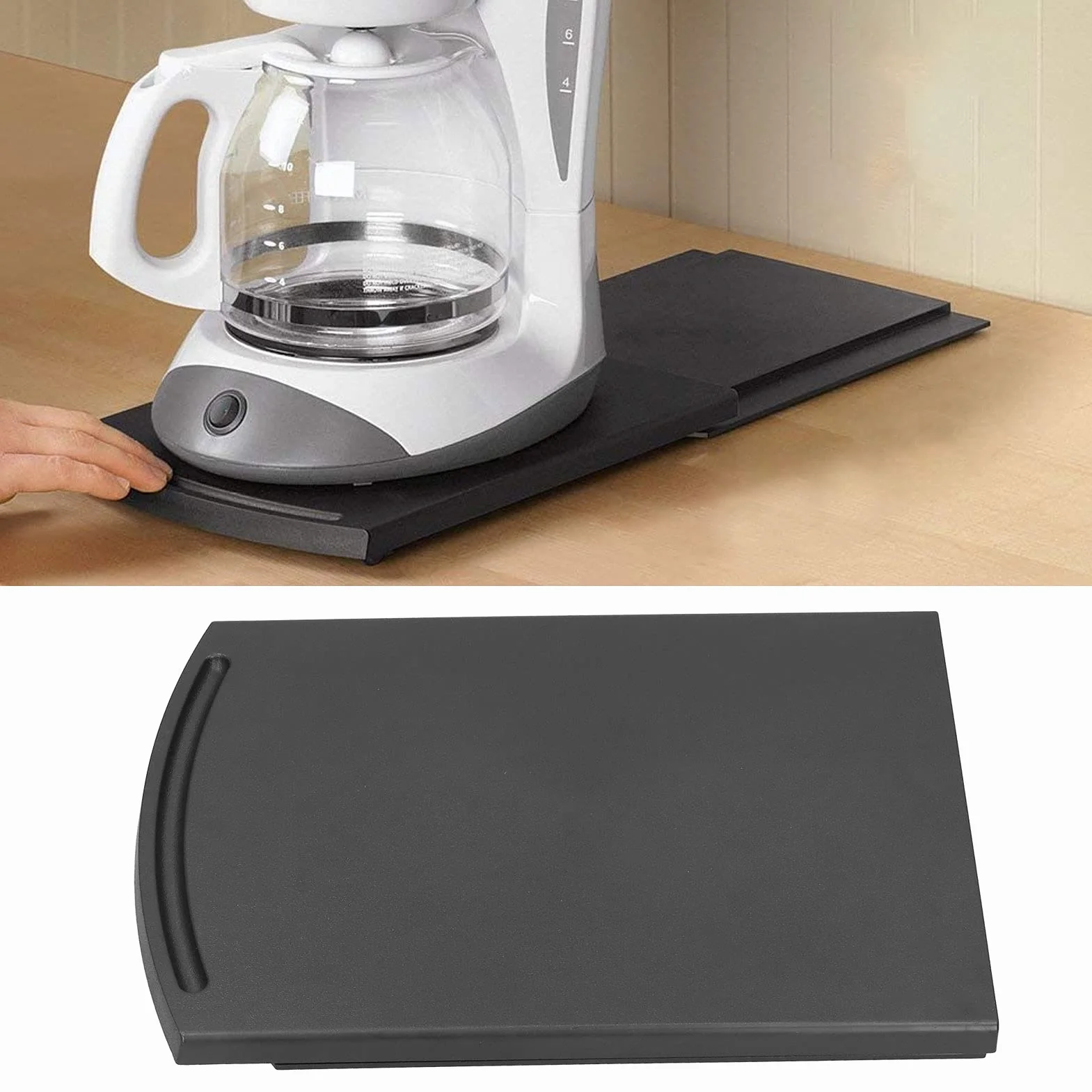 Ejoyous Vassoio Scorrevole per Macchina da caffè, Grande Cursore per Bancone, Base di Scorrimento Mobile per Elettrodomestici