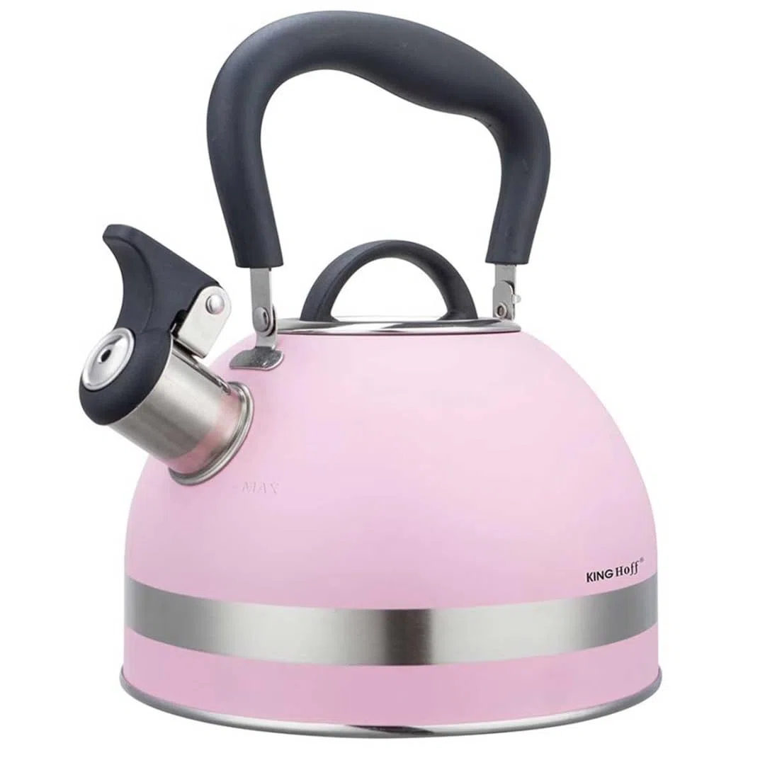 KINGHOFF KH-1856 - Bollitore in acciaio, 1,8 l, a induzione, colore: rosa