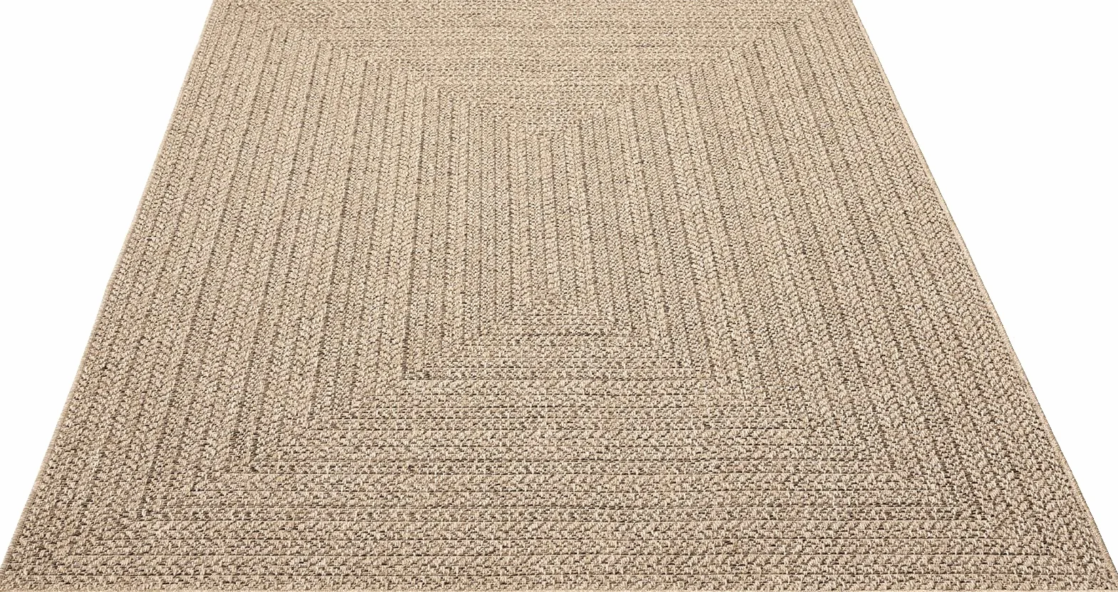 the carpet Kansas – tappeto indoor/outdoor in juta naturale, resistente e facile da pulire, ideale per terrazza, balcone o soggiorno - Natura - ca. 160 x 230 cm