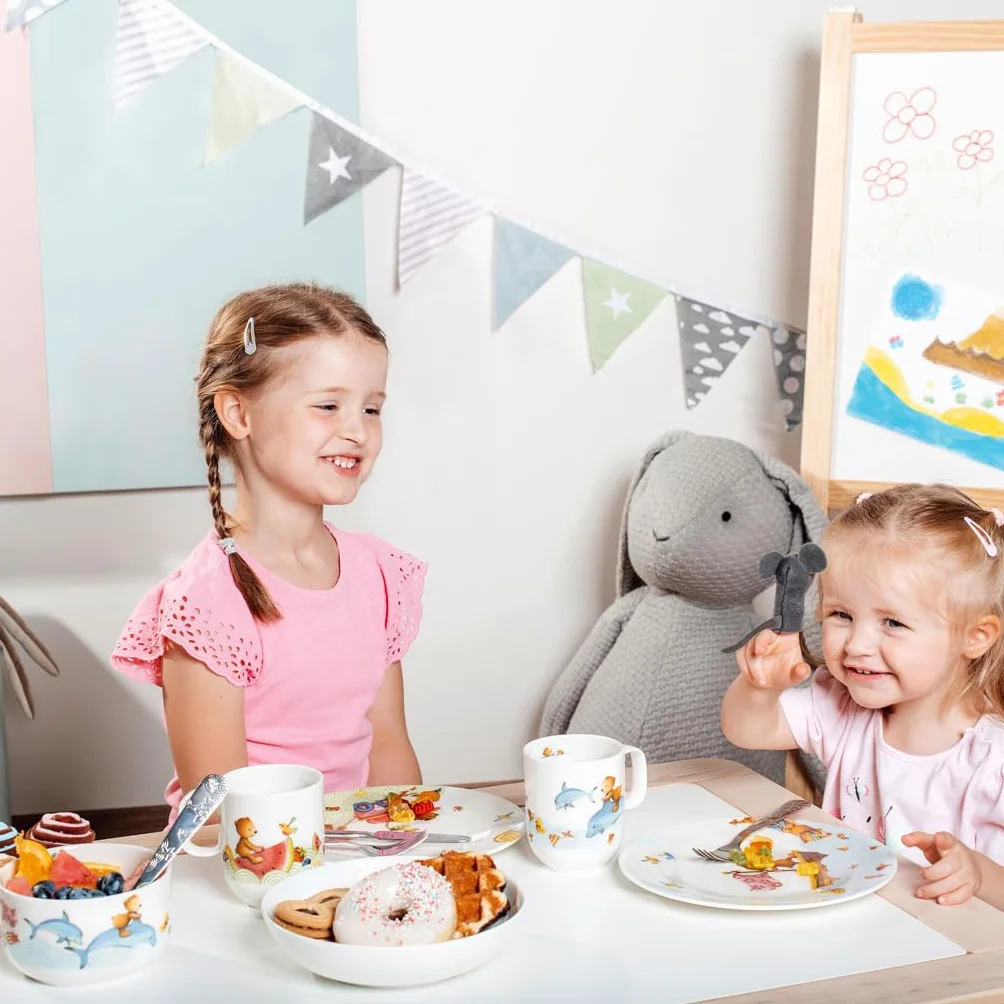 VILLEROY & BOCH Happy as a Bear Set 7 Pezzi Tavola Bimbo Porcellana
