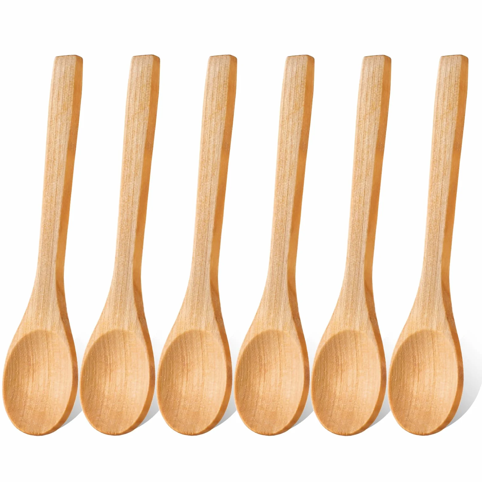 salbsever 6 cucchiai da miele per tè in legno piccoli cucchiai in legno fatti a mano piccoli cucchiai da zuppa cucchiai da zuppa in legno cucchiai da portata cucchiai da portata cucchiai per