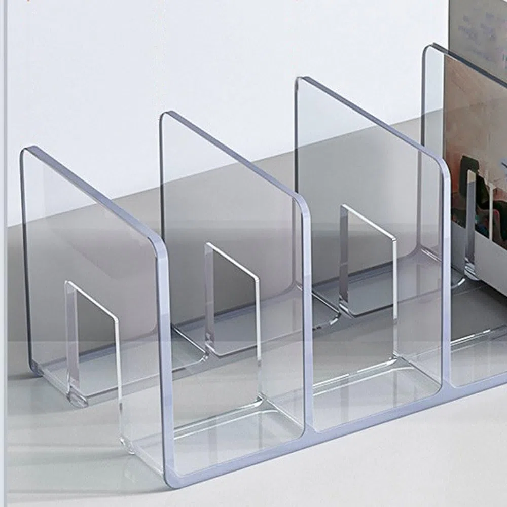 2 Pezzi Divisorio Acrilico Trasparente, Divisori Trasparenti per Armadio a 4 Slot, per Guardaroba Trasparente Divisori per Borse,Librerie, Scarpe, Vestiti
