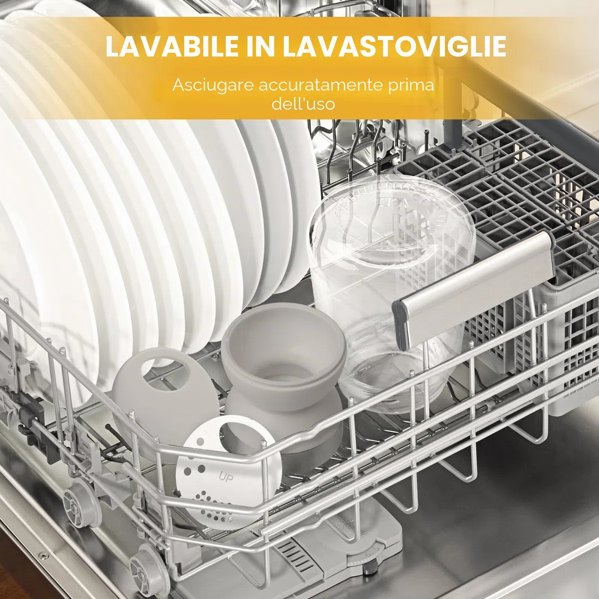 Vucchini Set di Saliera e Pepiera,3 Modalità,Completamente Rimovibile,Lavabile in Lavastoviglie,Grigio