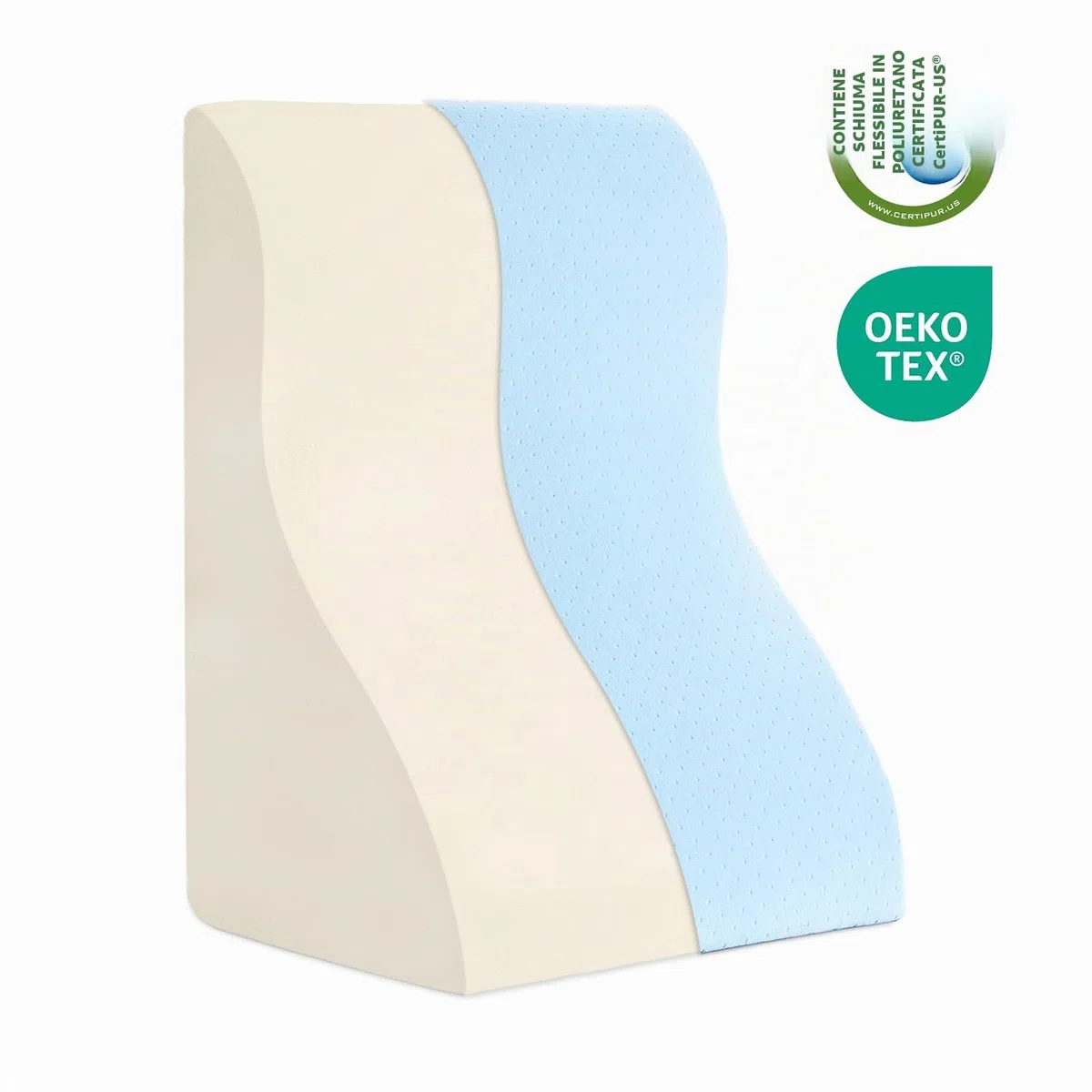 Cuscini da Lettura a Cuneo in Memory Foam | Cuscino Gambe per Letto e Divano | Perfetto per Il Supporto della Schiena Durante Rilassarsi, Giocare, Leggere o Guardare la TV