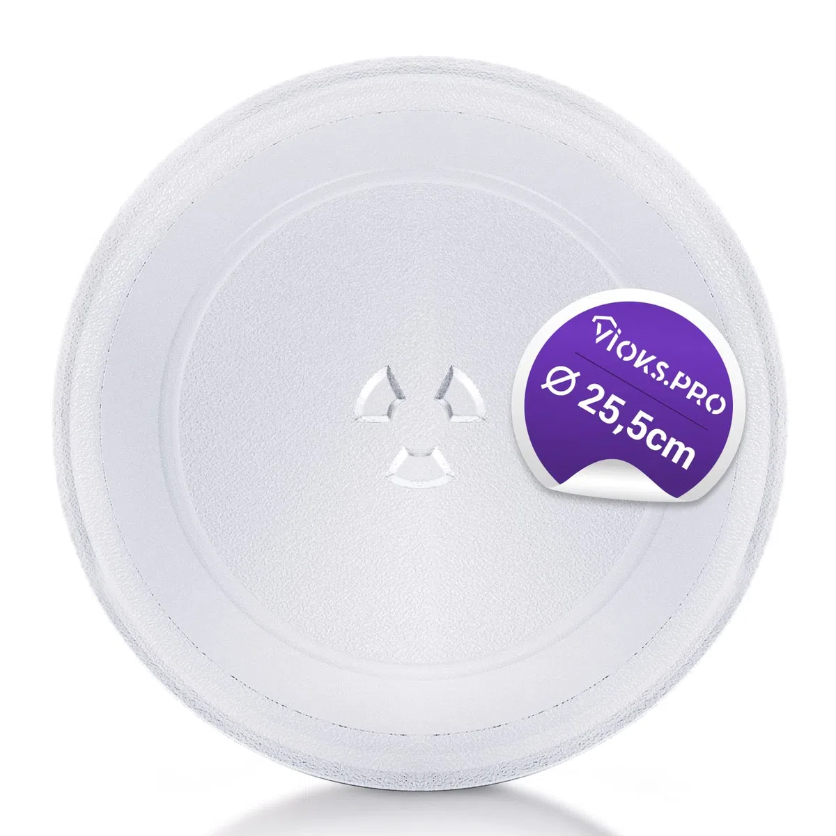 Piatto girevole per forno a microonde Bosch 11002491 Ø 255 mm, piatto girevole di ricambio per forno a microonde, piatto in vetro universale