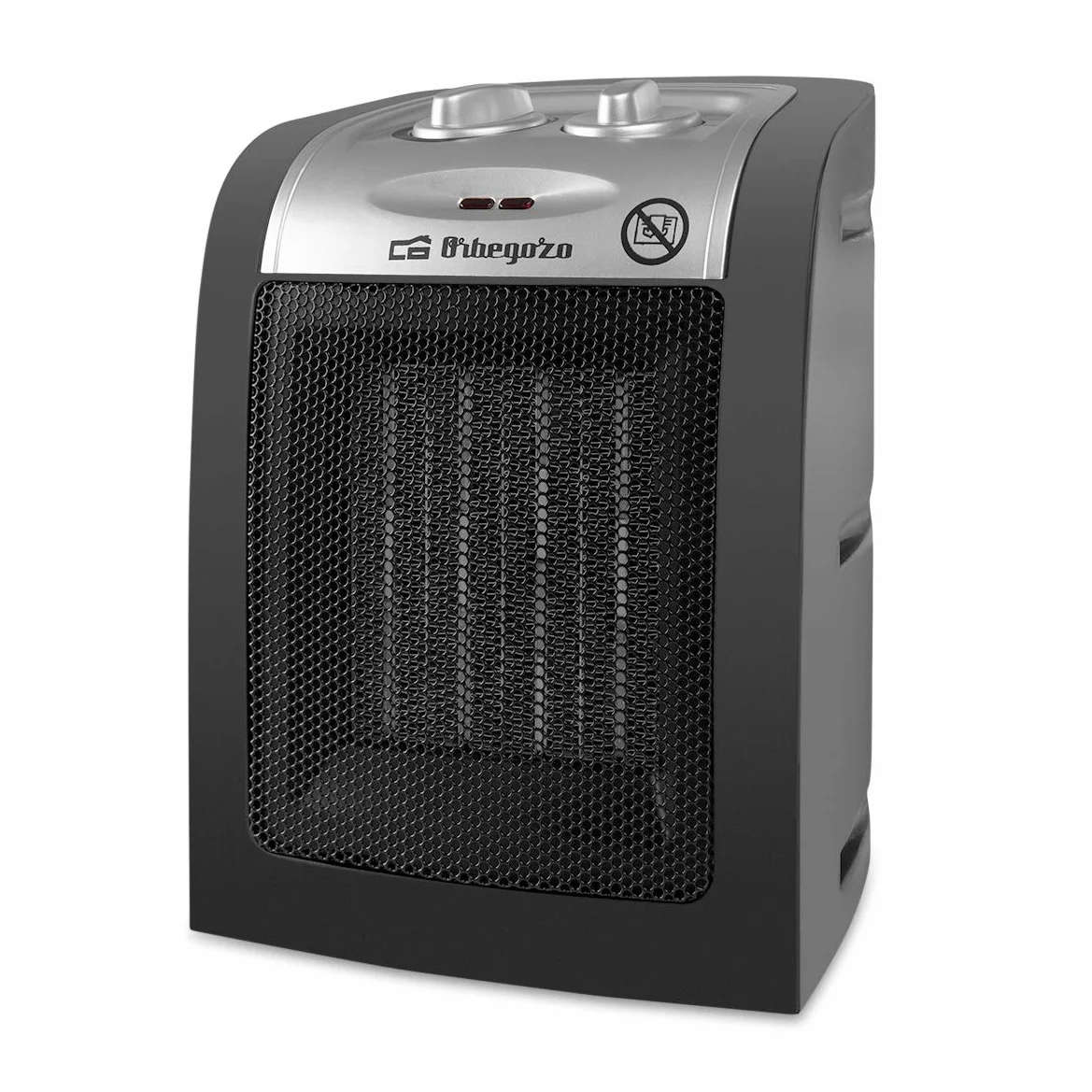 Orbegozo CR 5017, termoventilatore, 1500 W, 2 livelli di potenza, termostato regolabile, sistema di protezione dal surriscaldamento, spia di alimentazione, posizione ventola, nero