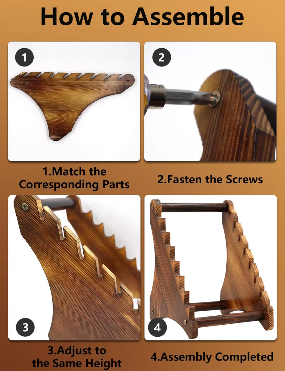 Portacoltelli in Legno per 8 Coltelli, Supporto Organizer per Coltelli, Espositore, Multiplo per Ristoranti & Cucine