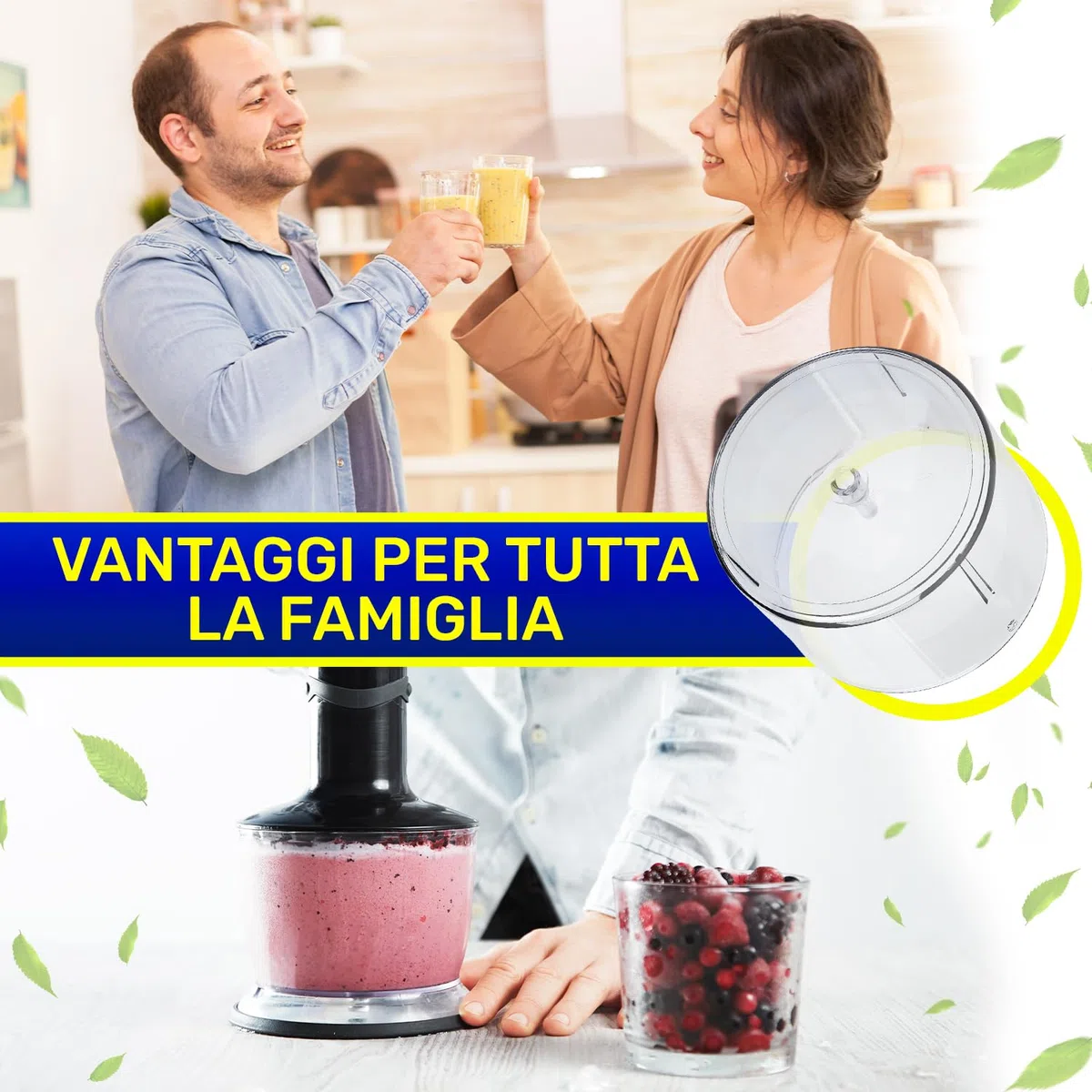 MONTERAL Ciotola per Frullatore a Immersione 450 ml con Codice Originale 00268636 12052085 per Bosch per Siemens - Garanzia di 10 Anni