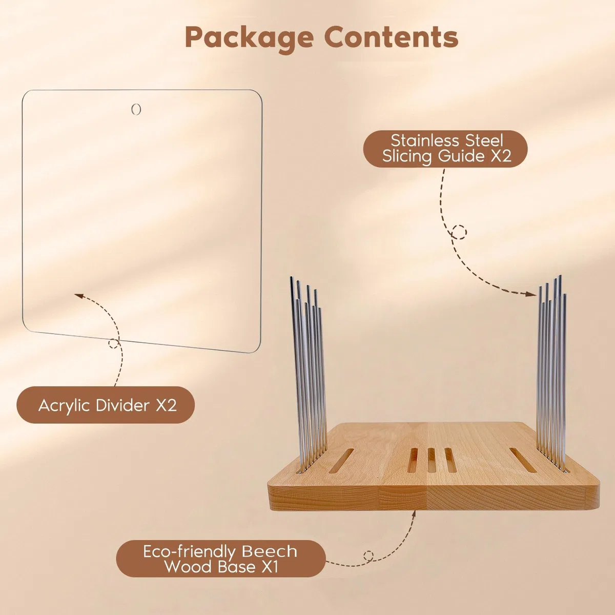 Affettatrice per pane in legno, in acciaio inox, per pane fatto in casa, pieghevole, guida per tagliare il pane
