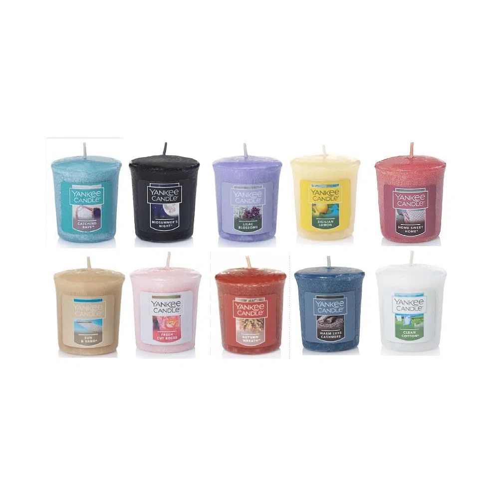 Yankee Candle Set da 10 Candele Votive Profumate, Fragranze Varie