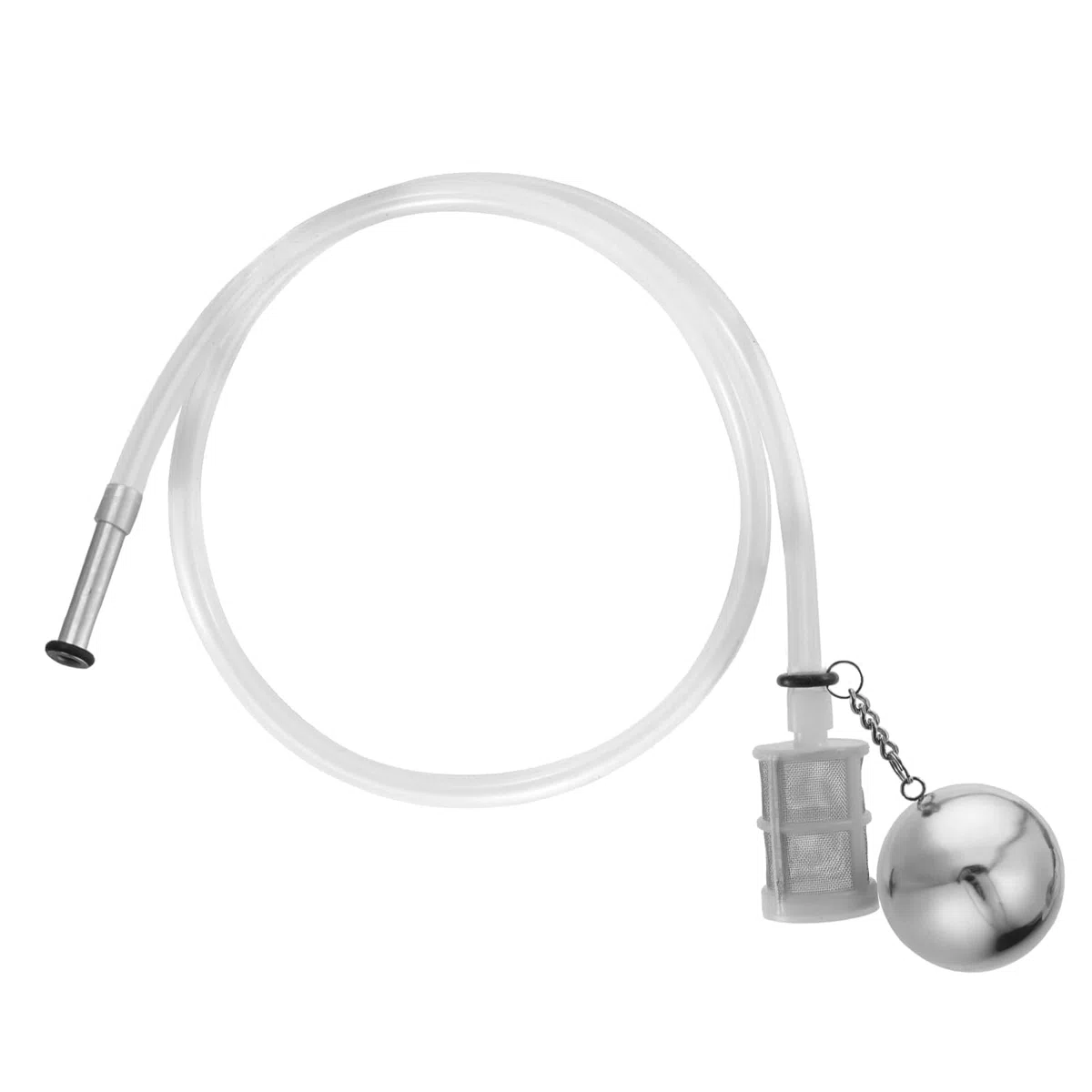 Tubo galleggiante in acciaio inox 304 Tubo per immersione Corny Keg Tubo per immersione liquida per barile di birra con filtro a tubo galleggiante e tubo in silicone da 80 cm