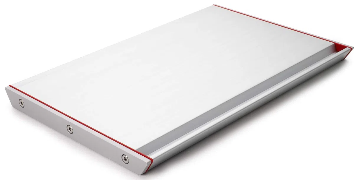 That Thawthat Modern Tavola di sbrinamento, in Alluminio anodizzato e Acciaio Inox, Argento, 35 x 23 x 3 cm