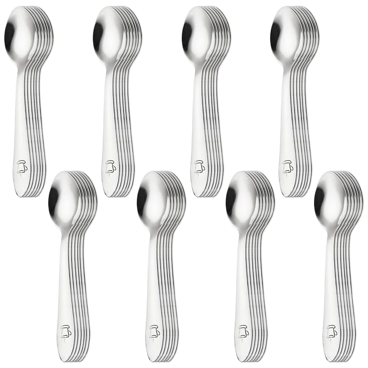 Cucchiaini caffe acciaio inox 48 pezzi 10 cm adatto per casa ristoranti lavastoviglie cucchiaini da caffè cucchiaini caffe piccoli cucchiaino caffe cucchiaini caffe particolari