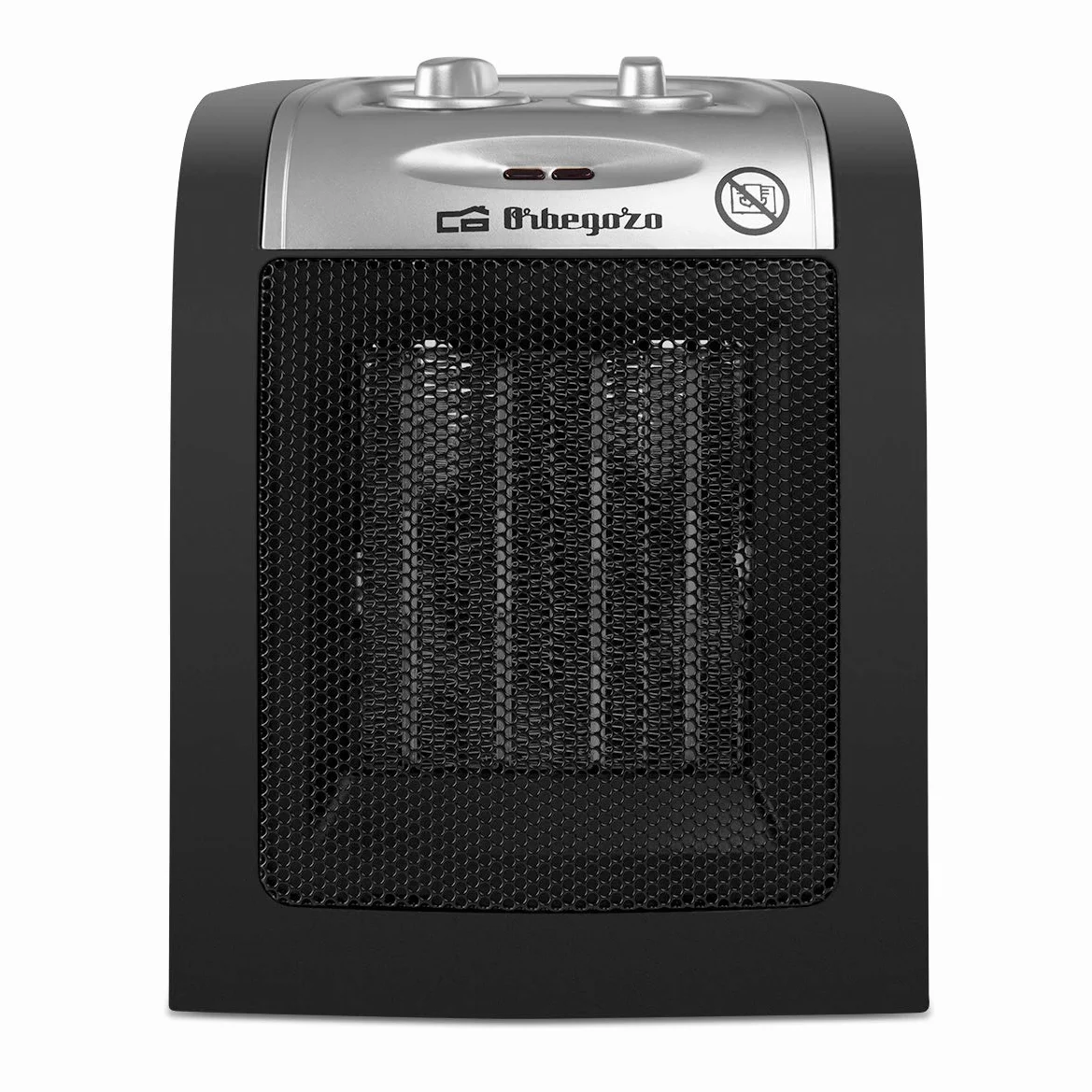 Orbegozo CR 5017, termoventilatore, 1500 W, 2 livelli di potenza, termostato regolabile, sistema di protezione dal surriscaldamento, spia di alimentazione, posizione ventola, nero