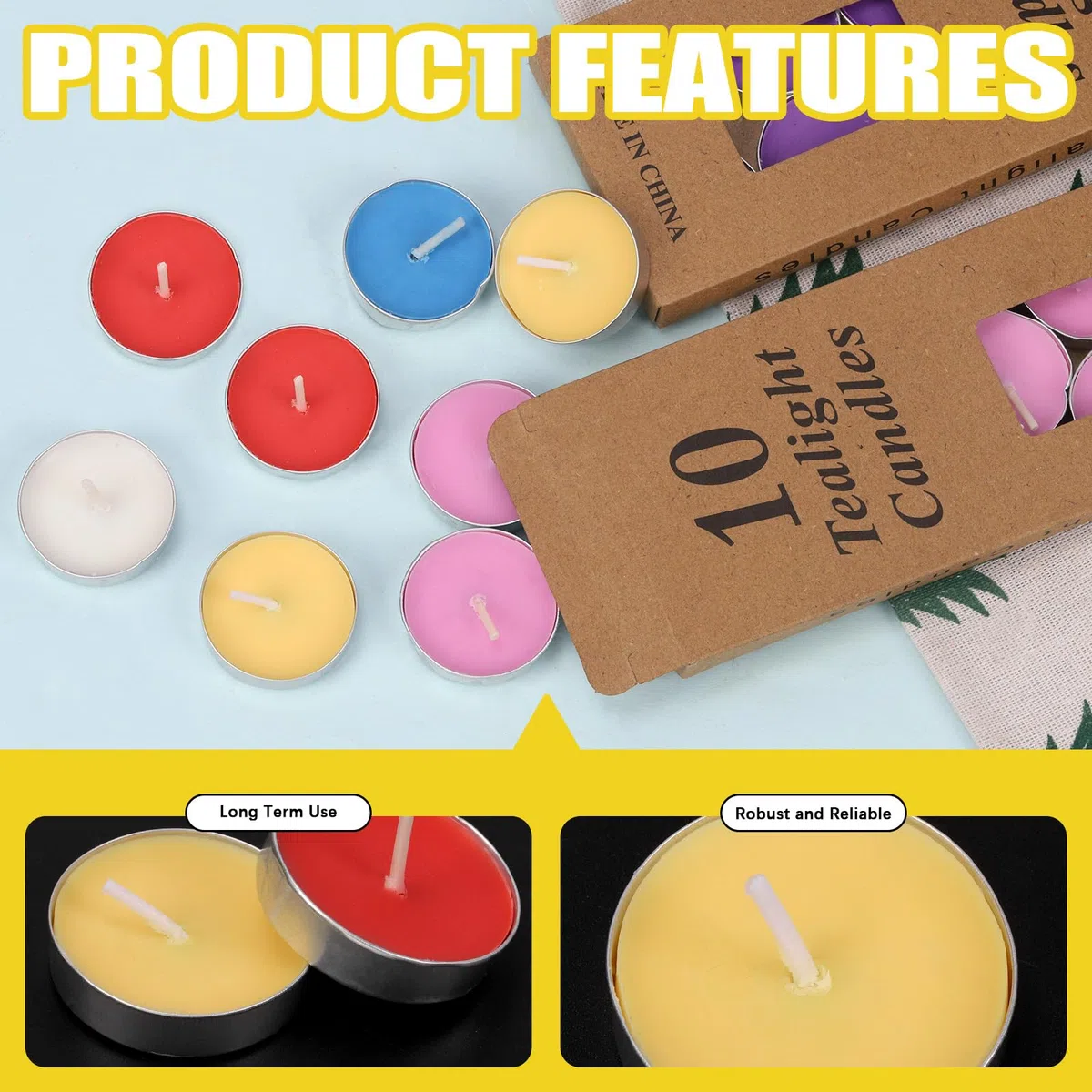 70 lumini in alluminio a lunga combustione, candele non profumate, mini candele tealight per cene romantiche, matrimoni, feste