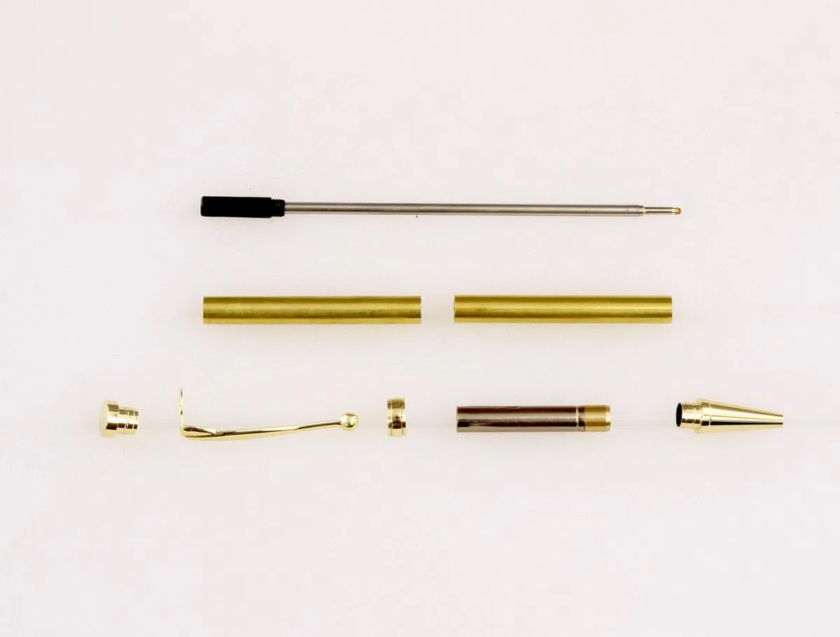 Valman Kit di 30 penne per tornitura del legno sottili (oro)