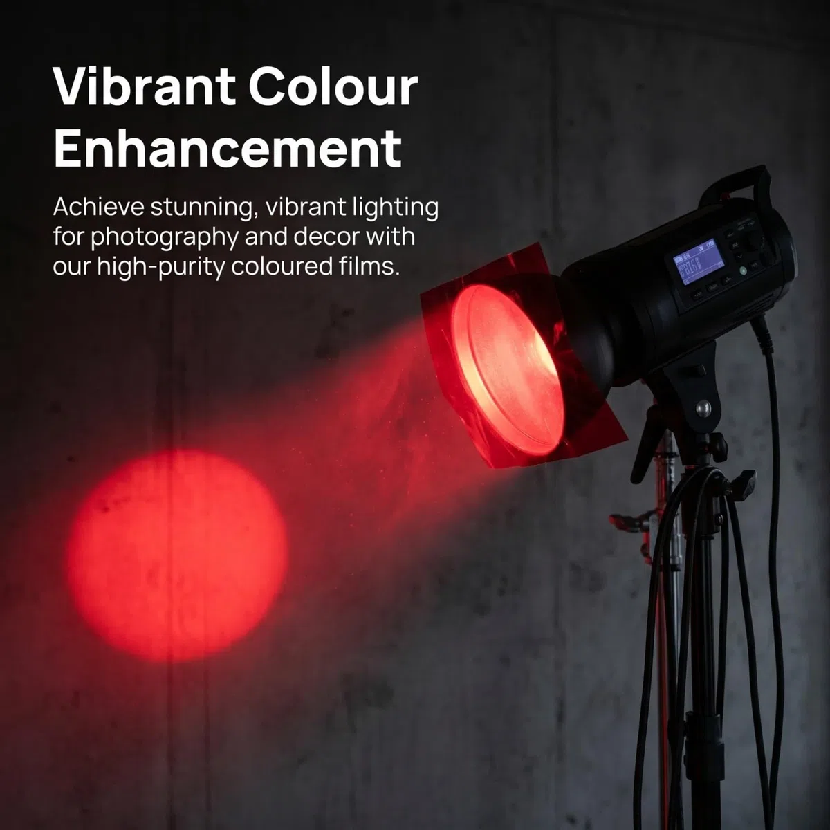4 rotoli di pellicola colorata per finestre per illuminazione fotografica, 30 cm di larghezza, set di adesivi per vetro colorato con giallo, rosso, verde, blu, 1 metro ciascuno, pellicola